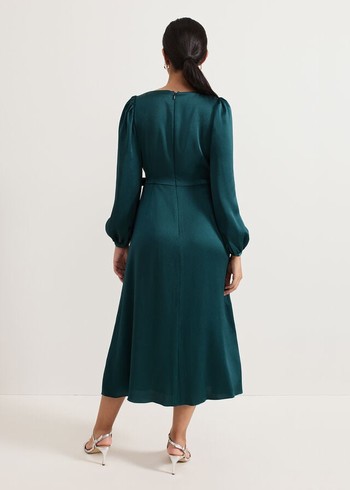 Phase Eight Petite Gracie Dress Dark Green Canada | HYMBFW-638